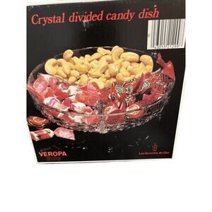 Vintage VEROPACrystal Divided Candy Dish